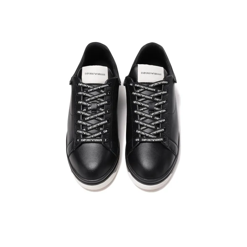 EMPORIO ARMANI Leather Sneakers Black-3