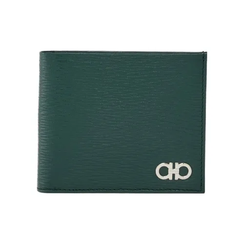 FERRAGAMO Calfskin Wallet Men's Green