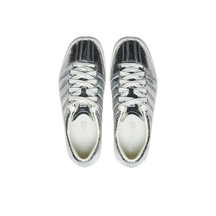 KSWISS Classic 66 Anti Slip Wear Resistant Low Top Skateboard Shoes Silver-2