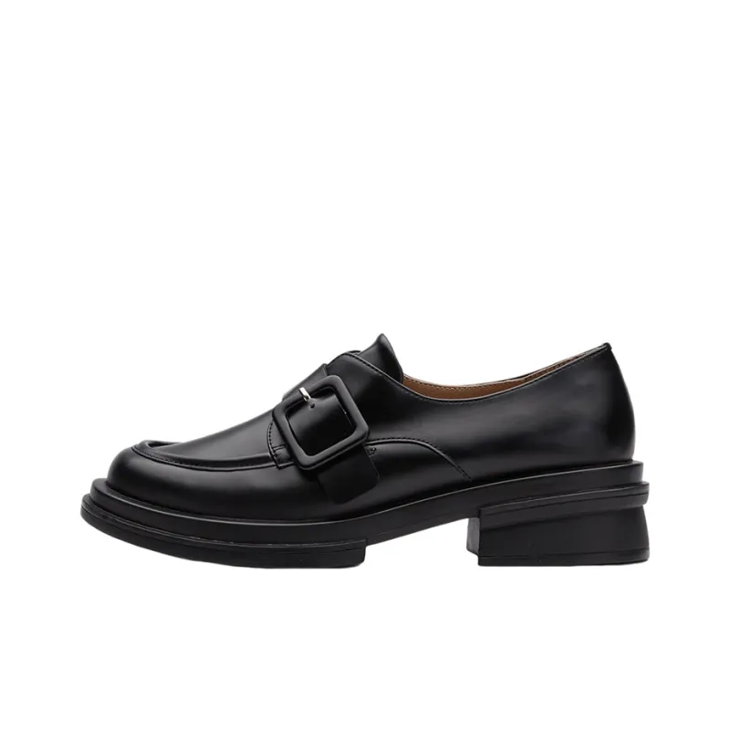 GRACEGIFT Platform Shoes Women's White Black-5