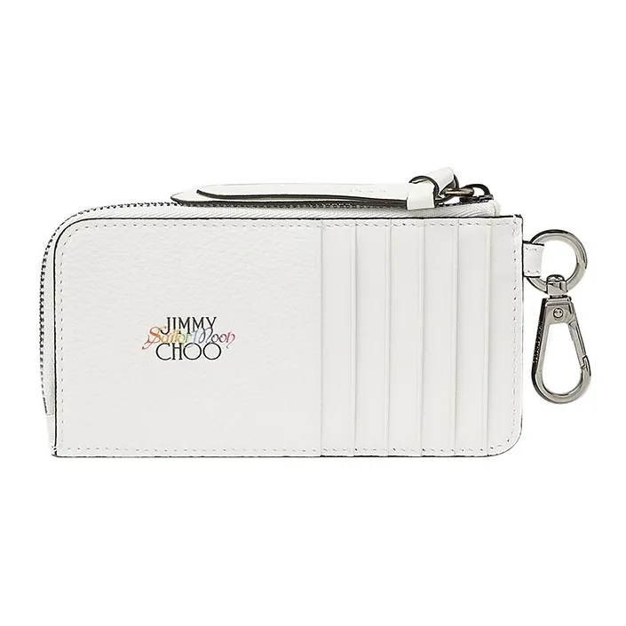 Jimmy Choo Sailor Moon & Tailcoat Mask Collaboration Pu Leather Card Holder Women's White & Black-4