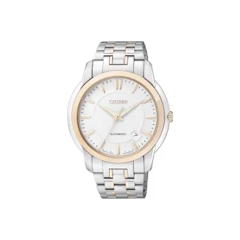 CITIZEN Classic Mechanical Automatic Mechanical Movement Stainless Steel Strap Watch Men's Watches White Dial