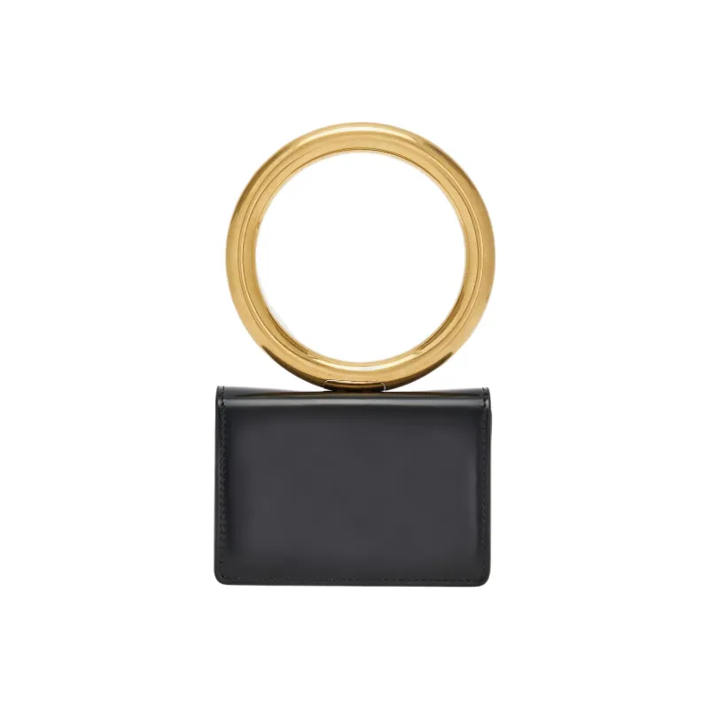 FERRAGAMO Cow Leather Card Holder Women's Black-2