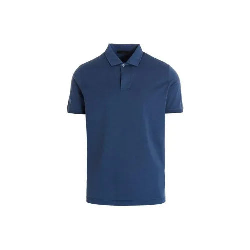 Loro Piana Polo Shirts Men Blue