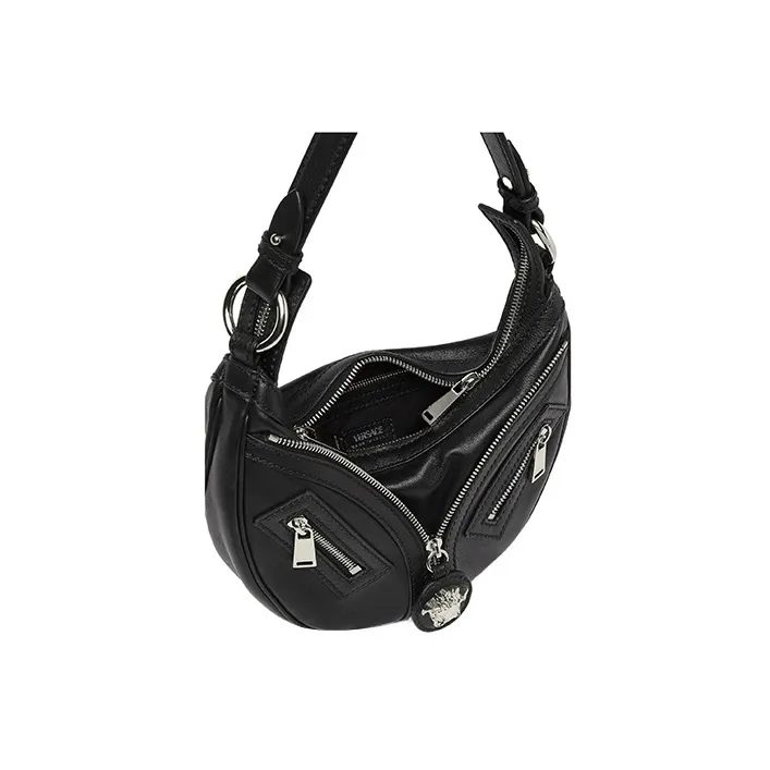 FANSIZHE Cow Leather Crossbody Bag Shoulder Bag Women's Black-3