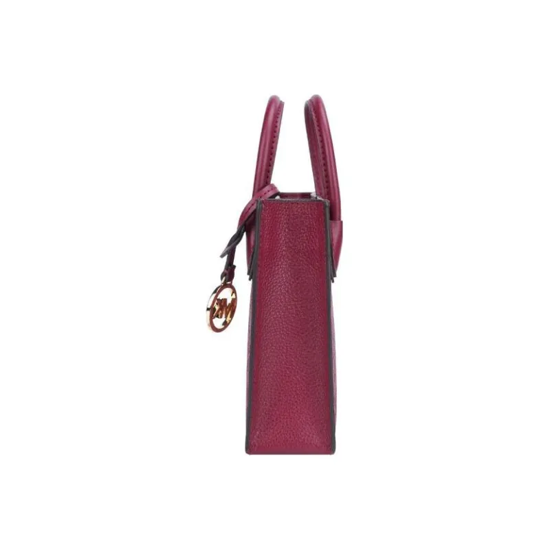 MICHAEL KORS Pebbled Leather Tote Bag Shopping Bag Shoulder Bag Handbag Crossbody Bag Extra Small Women's Mulberry Red-3