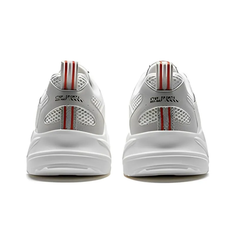 XTEP Ruyi Anti Slip Wear Resistant Low Top Sports Casual Shoes White Gray Orange-2