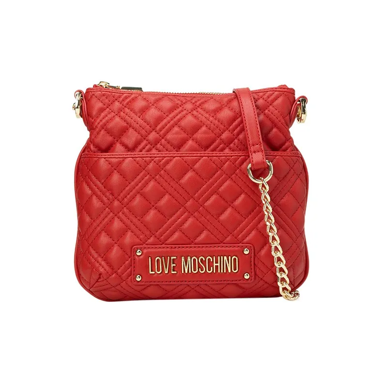 LOVE MOSCHINO Polyurethane Shoulder Bag Crossbody Bag Women's Red-0