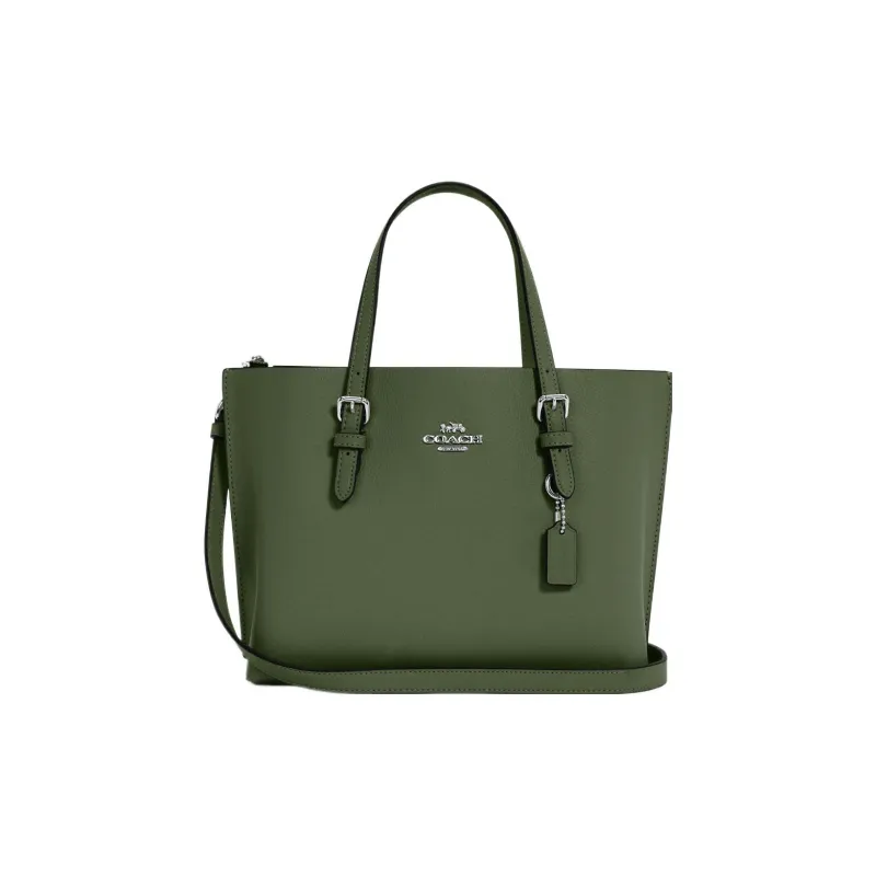 COACH Mollie Leather Tote Bag Shopping Bag Shoulder Bag Crossbody Bag Medium Size Women's Olive Green-0