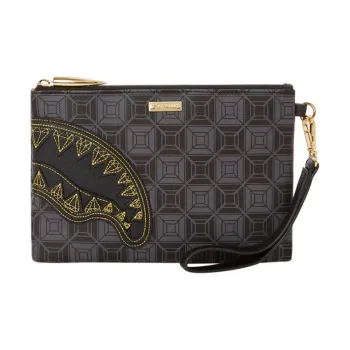 SPRAYGROUND PVC Handheld Bag Clutch Small Size Unisex Black