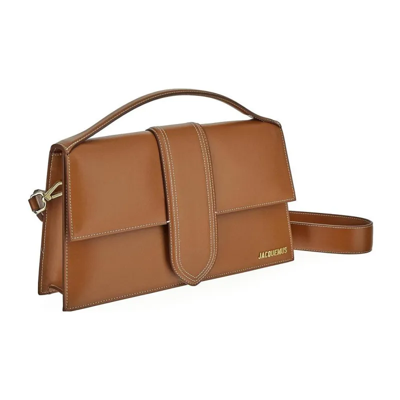 Jacquemus Le Bambino Calfskin Portable Crossbody Bag, Shoulder Bag Women's Brown-1