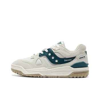 Saucony CROSS 90 Abrasion Resistant Slip Resistant Low Top Skateboard Shoes Unisex White Green