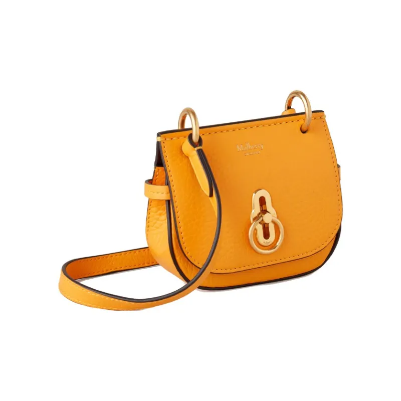 Mulberry Cow Leather Crossbody Bag, Shoulder Bag Women's Yellow-1