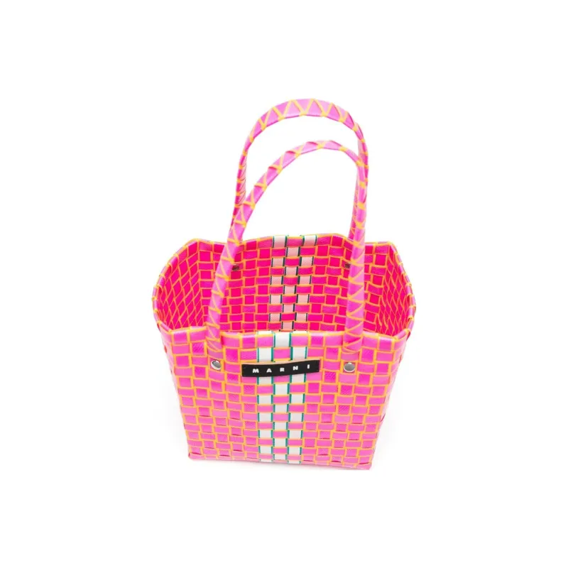 MARNI Polypropylene Basket Bag, One Shoulder Handbag Regular Women's Fuchsia-2