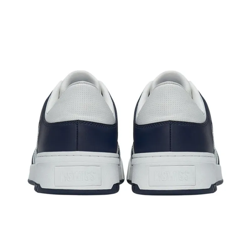 KSWISS Slip Resistant Shock Absorbers Low Top Skateboard Shoes White Blue-4