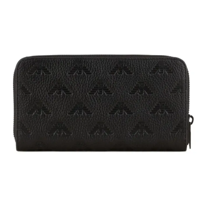 EMPORIO ARMANI Cow Leather Wallet Men's Black-1