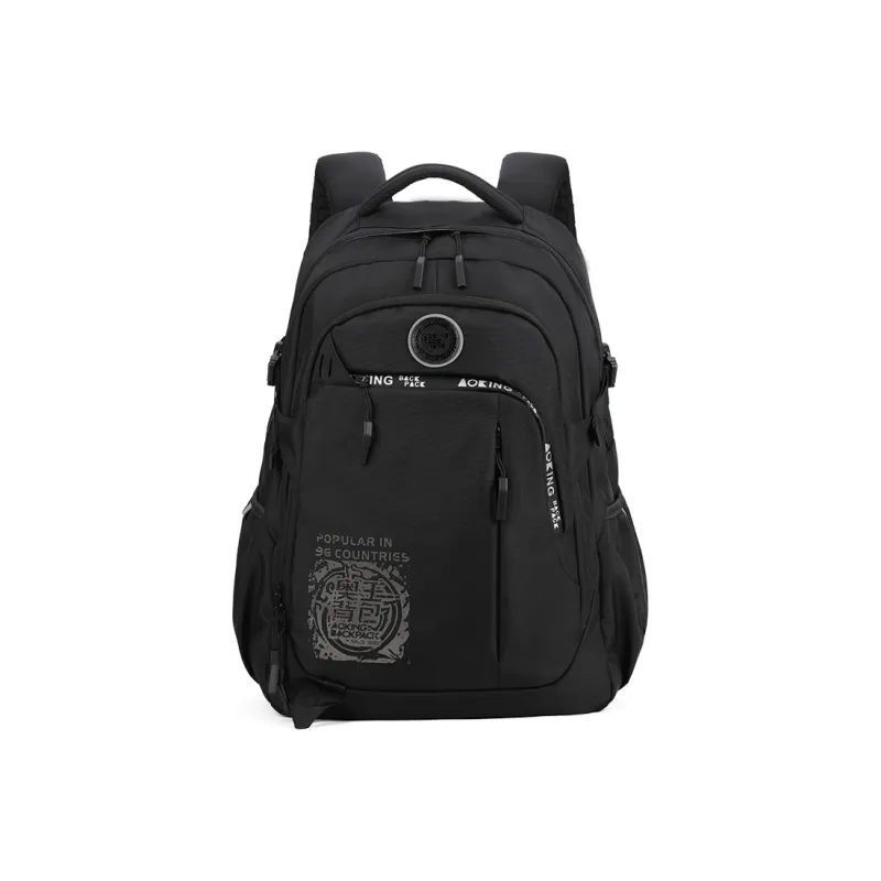 AOKING AK Polyester Backpack Large Size Unisex Light Pink/Light Gray/Black-7