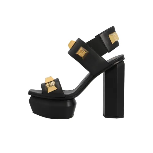 BALMAIN Ava 140mm Leather Platform Sandals