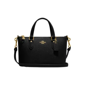 COACH Gallery Cross Grain Leather Handbag, Shoulder Bag, Crossbody Bag Mini Women's Black