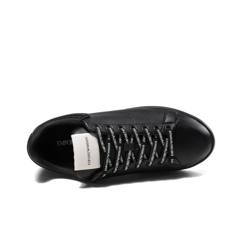 EMPORIO ARMANI Leather Sneakers Black-4