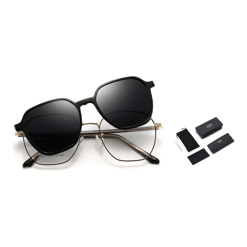 KENMO Plate And Metal Irregular Shape Sunglasses Unisex-5