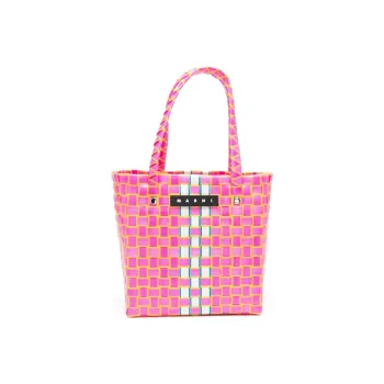 MARNI Polypropylene Basket Bag, One Shoulder Handbag Regular Women's Fuchsia