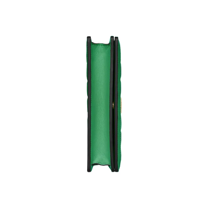 GUCCI Leather Small Square Bag Shoulder Bag Crossbody Bag Wallet Women's Green-6