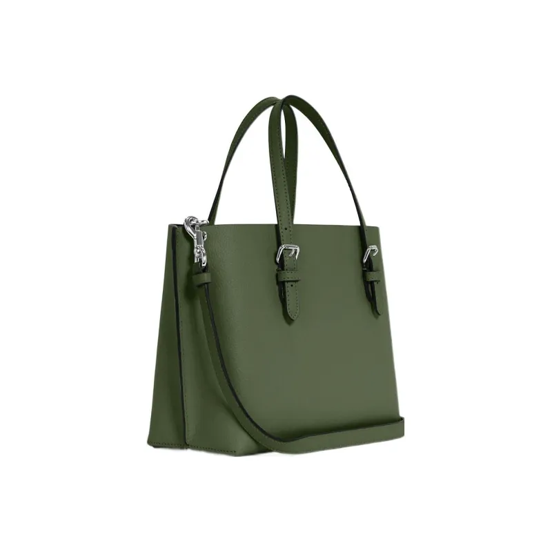 COACH Mollie Leather Tote Bag Shopping Bag Shoulder Bag Crossbody Bag Medium Size Women's Olive Green-1