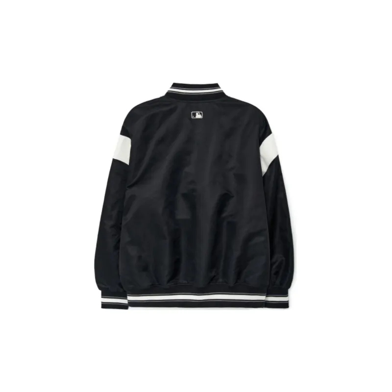 MLB Nylon Varsity Jackets Coats Unisex Black-1