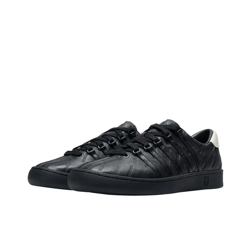 KSWISS Classic Anti Slip Wear Resistant Low Top Skateboard Shoes Charcoal Black-1