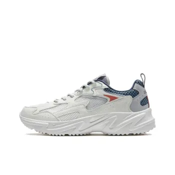XTEP Ruyi Anti Slip Wear Resistant Low Top Sports Casual Shoes White Gray Blue