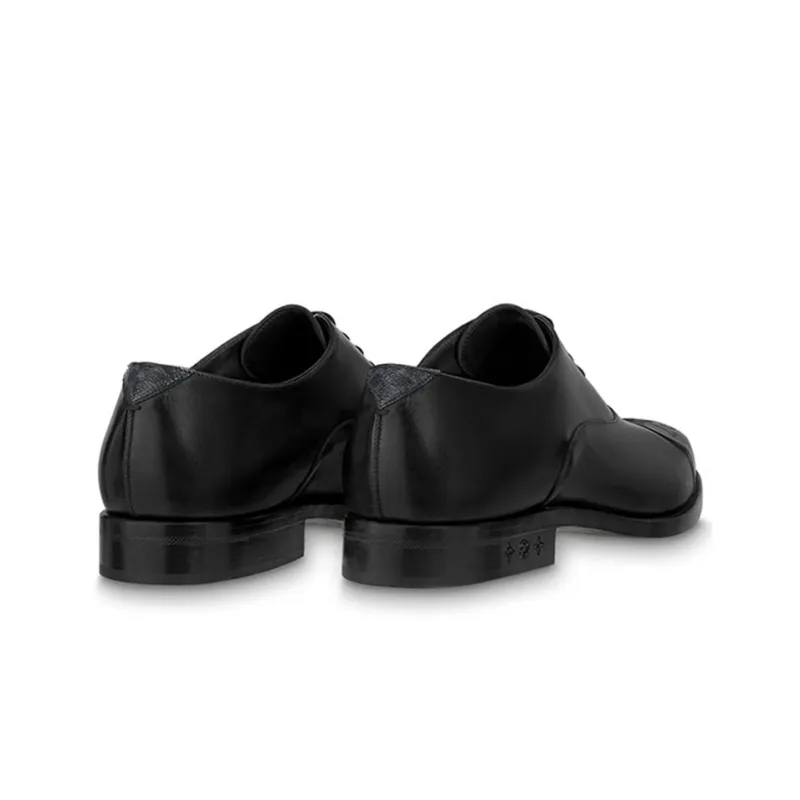 LOUIS VUITTON Monceau Flex Richelieu Derby Shoes 'Black'-3