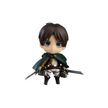 GSC Clay Figure No.1380 Attack On Titan Eren Yeager Survey Corps Chibi Figures 10cm