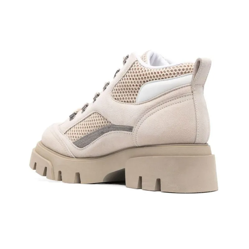 Brunello Cucinelli Chunky-Sole Lace-Up Boots Women's-4