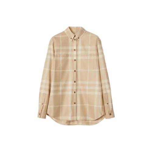 Burberry Shirts Women's Soft Yellow Brown