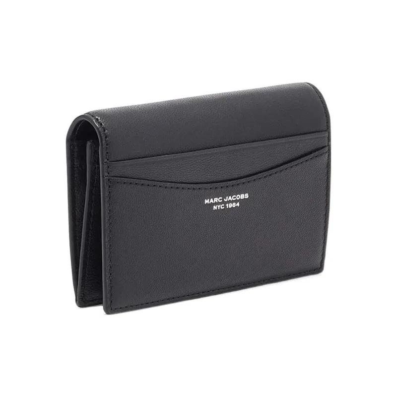 MARC JACOBS Goat Leather Card Holder, Wallet Women's Black-2