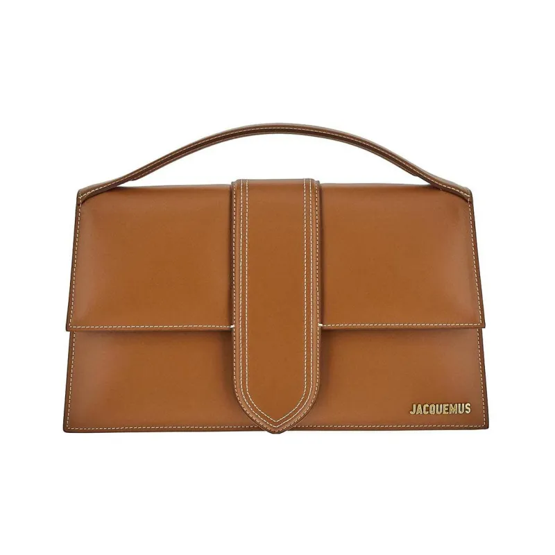 Jacquemus Le Bambino Calfskin Portable Crossbody Bag, Shoulder Bag Women's Brown-0