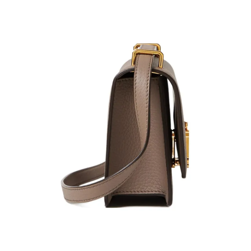 Burberry Grain Texture Leather Shoulder Bag Crossbody Bag Mini Women's Light Saddle Umber-1