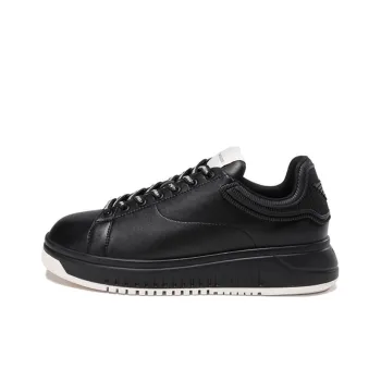 EMPORIO ARMANI Leather Sneakers Black
