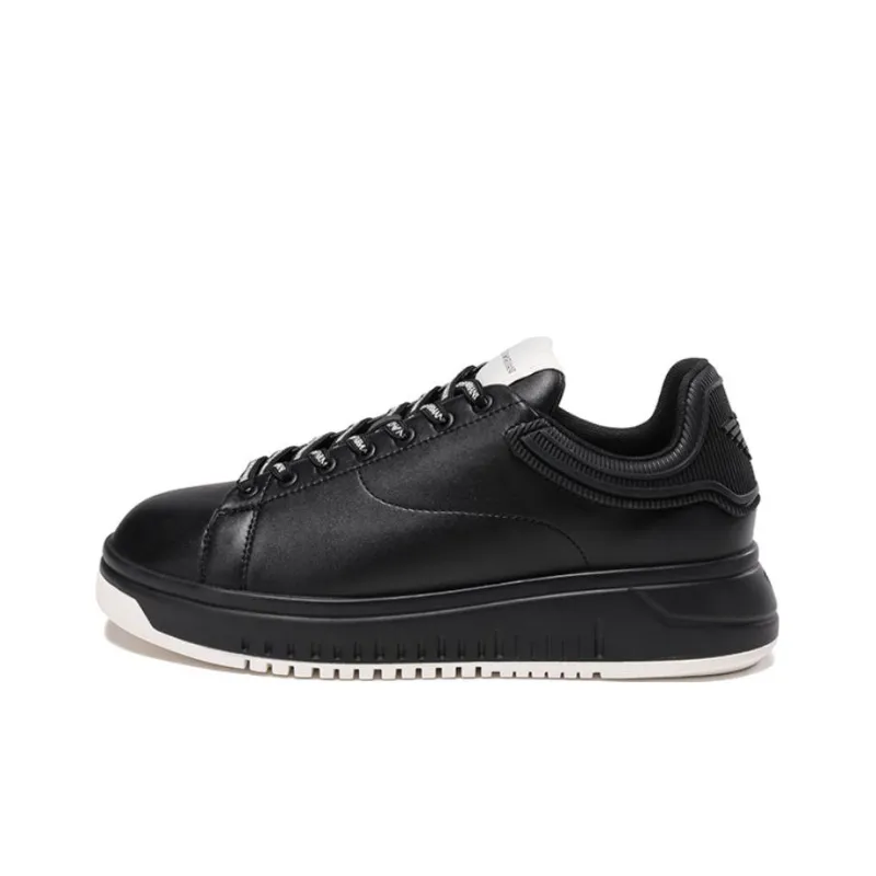 EMPORIO ARMANI Leather Sneakers Black-0