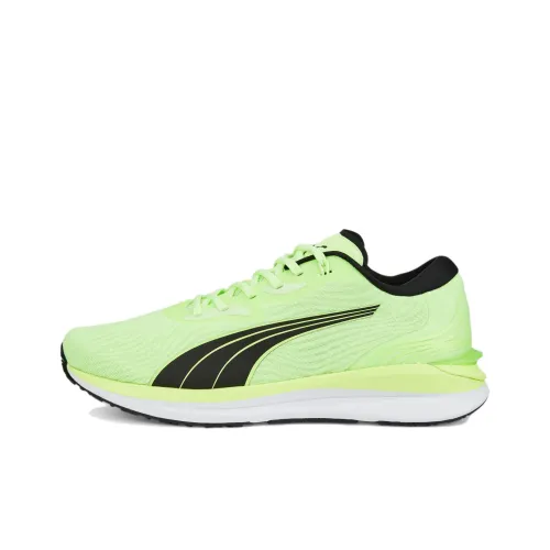 PUMA Electrify Nitro 2 Anti Slip Wear Resistant Low Top Casual Running Shoes Men's Green Black