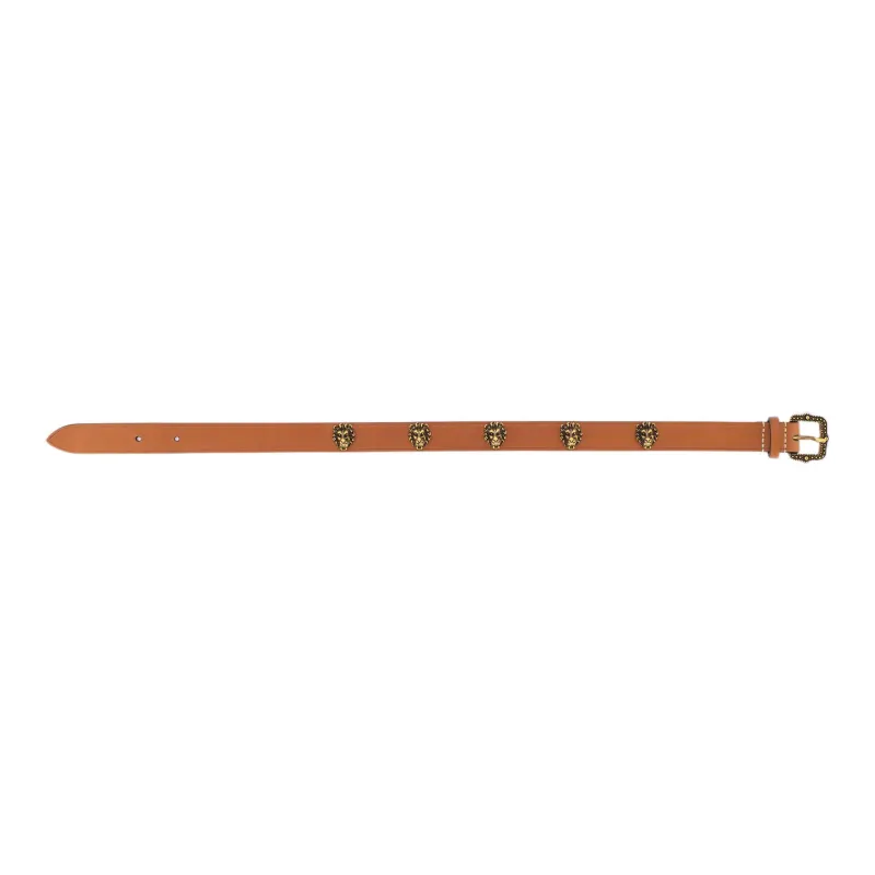 GUCCI Leather Necklaces Unisex Brown-2