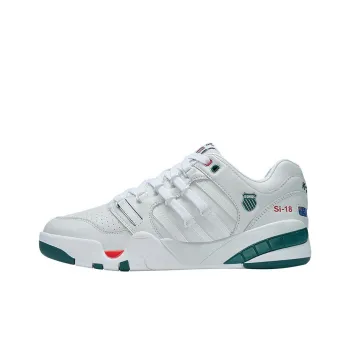 KSWISS Si 18 Full Coverage Shoes Warm Slip Resistant Low Top Skateboard Shoes White Red Green
