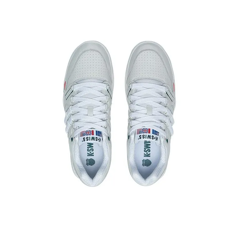KSWISS Si 18 Full Coverage Shoes Warm Slip Resistant Low Top Skateboard Shoes White Red Green-3