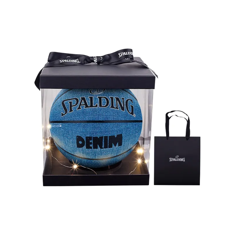 SPALDING Denim Collection PU Basketball Light Blue Size 7 Training Unisex-0