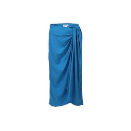 URBAN REVIVO Casual Long Skirts Women's Sky Blue