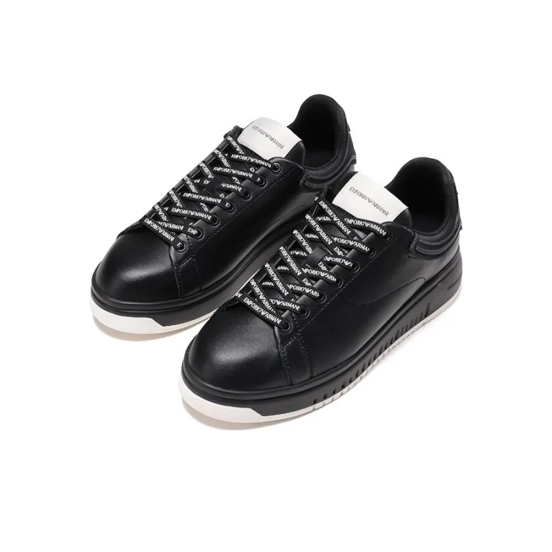 EMPORIO ARMANI Leather Sneakers Black-2