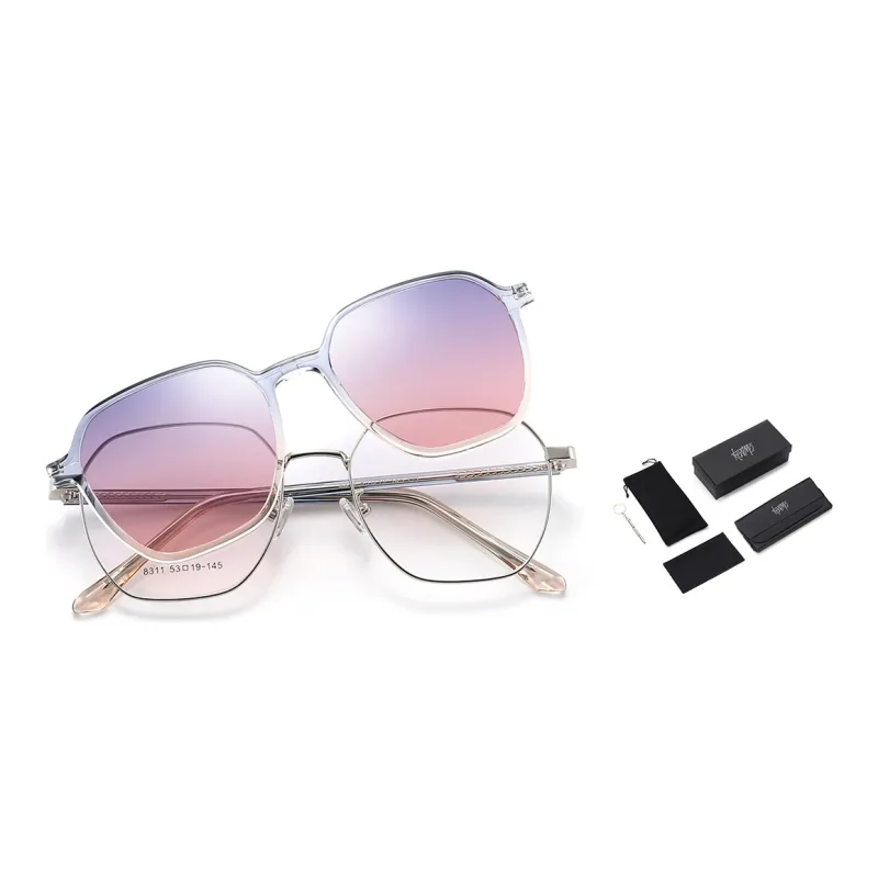 KENMO Plate And Metal Irregular Shape Sunglasses Unisex-4
