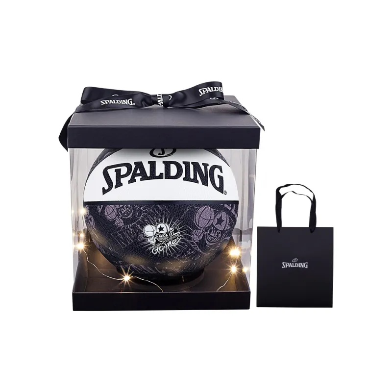 SPALDING Basketball Kid Series PU Basketball Black Purple White Size 7 Training Unisex-0