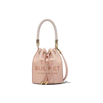 MARC JACOBS Full Grain Leather Bucket Bag, Shoulder Bag, Crossbody Bag, Handbag Women's Rose Pink